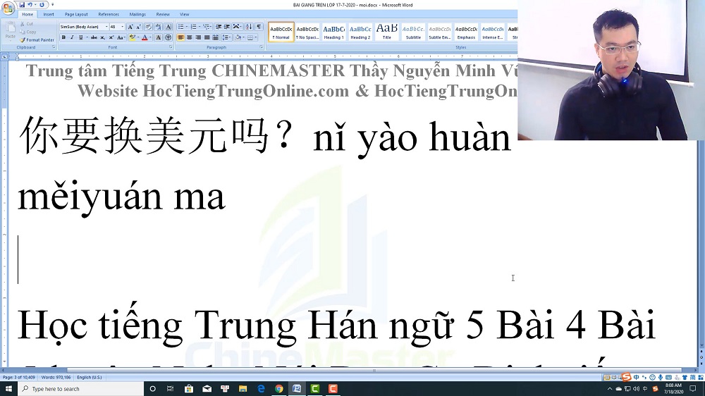 Ngữ pháp tiếng Trung HSK 1 bài 11 học tiếng Trung thầy Vũ tphcm