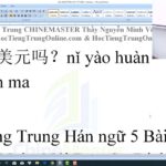 Ngữ pháp tiếng Trung HSK 1 bài 4 học tiếng Trung thầy Vũ tphcm